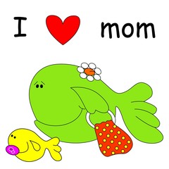 fish with mom