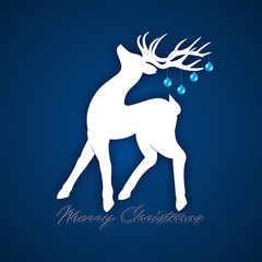 Christmas Rentier Hirsch blau