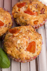 Fresh pizza muffin as a snack