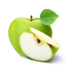Green apple isolated