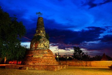 Ancient pagoda in dusk