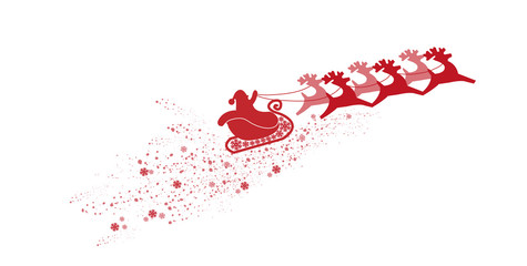 Weihnachtsschlitten rot