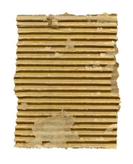 Torn cardboard isolated
