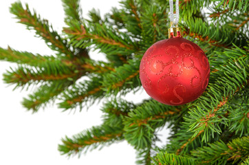 Obraz na płótnie Canvas ball on the christmas tree