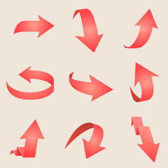 Red arrow. Vector