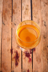 White wine in a crate