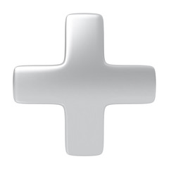 Obraz premium Silver plus sign.