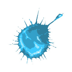 Vector Single Blue Paint Spot