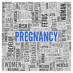 PREGNANCY Concept Word Tag Cloud Design