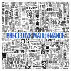 PREDICTIVE MAINTENANCE Concept Word Tag Cloud Design