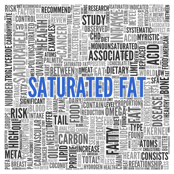 SATURATED FAT Concept Word Tag Cloud Design