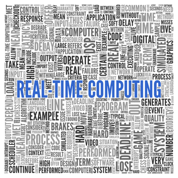 REAL-TIME COMPUTING Concept Word Tag Cloud Design
