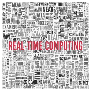 REAL-TIME COMPUTING Concept Word Tag Cloud Design