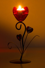 candlestick on the white background