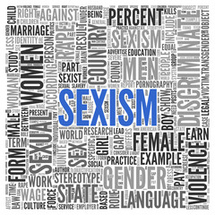 SEXISM Concept Word Tag Cloud Design
