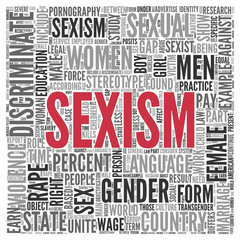 SEXISM Concept Word Tag Cloud Design