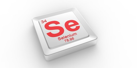 Se symbol 34 for Selenium chemical element of the periodic table