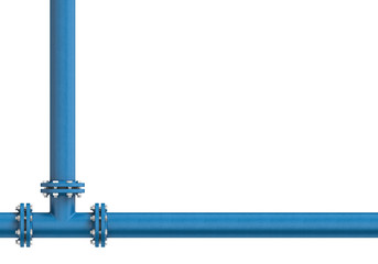 Metal pipe isolated on a white background