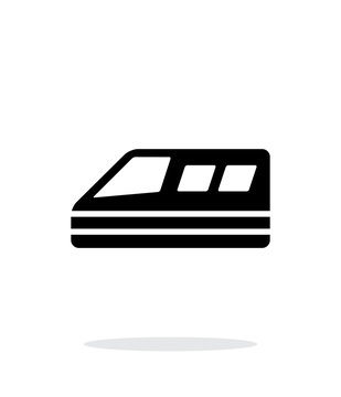 Train simple icon on white background.