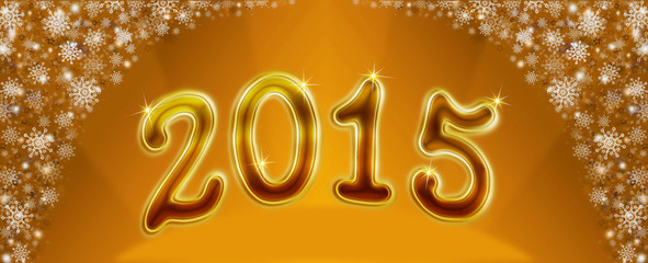 Obraz na płótnie Canvas Golden new year 2015 backgound .