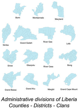 Gebietskarten von Liberia