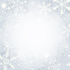 Winter Snowflake Background with copy space