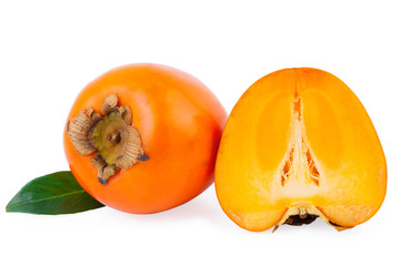 kaki persimmon fruit isolated