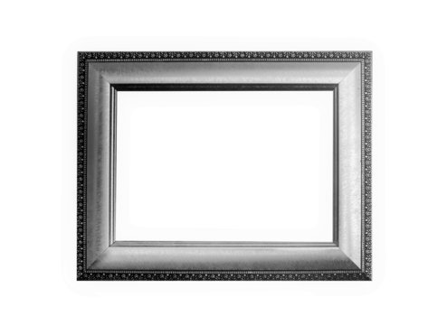 gray metal frame on a white background