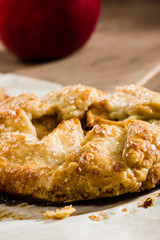 Apple tart with red apple