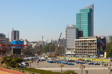 the streets of Addis Ababa Ethiopia - 74198195