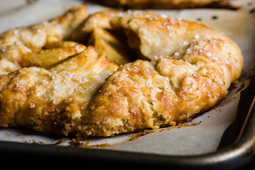 Apple tart with crust and sugar sprinkle