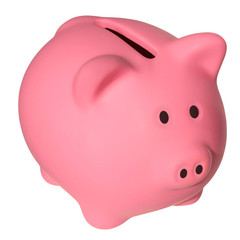 Pink a piggy bank