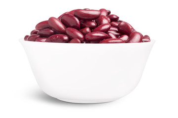 Boiled kidney beans isolated on white background