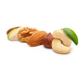 Walnut, almond nut, and hazelnut