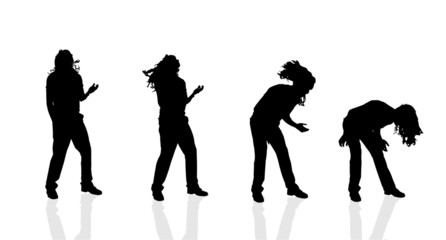 Vector silhouette of a man.