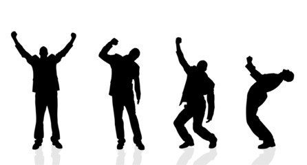 Vector silhouette of a man.