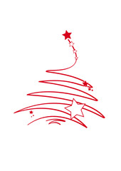 roter weihnachtsbaum mit sternen