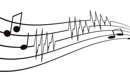 Vector background with a musical theme.