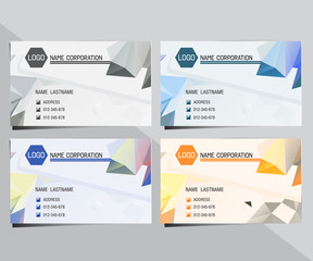 geometric triangular business card