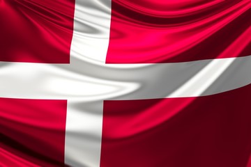 Naklejka premium Flag of Denmark.