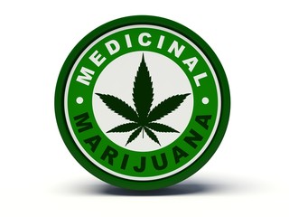 Medicinal marijuana. 3d illustration.