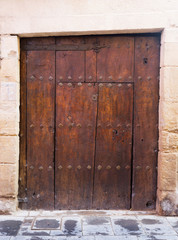 Aged wooden door