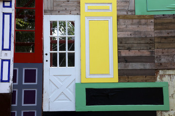 Naklejka premium Abrstract Door Artwork to the future or to the past