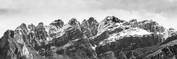 Foto auf Acrylglas The topo of Mount Resegone after a snowfall © gio_tto