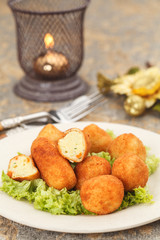 Celebratory potato balls with herbs