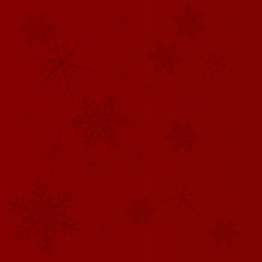 Naklejka na ściany i meble Vector red background with snowflakes