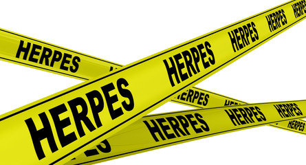 Герпес (herpes). Желтая оградительная лента