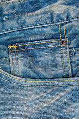 Denim background. pocket jeans
