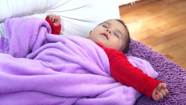Cute baby girl sleeping