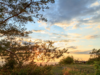 Lovely Rural Sunset Landscape